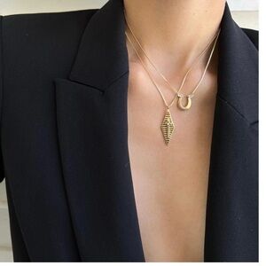 Jennifer Zeuner Louis gold vermeil cross pendant necklace